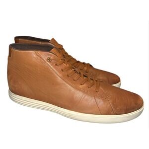 Cole Haan Grand Crosscourt‎ II High Top Sneakers Men's 11M C26960 Tan Leather